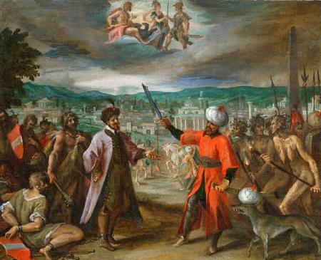 Hans von Aachen Kriegserklarung vor Konstantinopel oil painting picture